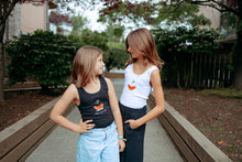Load image into Gallery viewer, Women&#39;s Crop Watermelon Tank Top (Black and White)