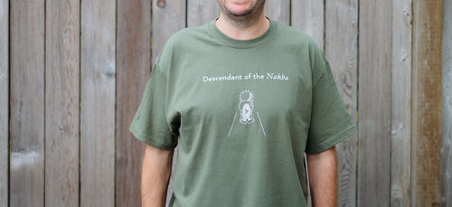 Descendant of the Nakba Unisex Adult T-shirt (in Olive Green)