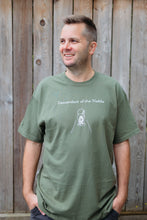 Load image into Gallery viewer, Descendant of the Nakba Unisex Adult T-shirt (in Olive Green)
