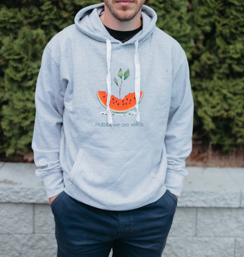 Adult Unisex Watermelon Hoodie (Light Grey or Black)