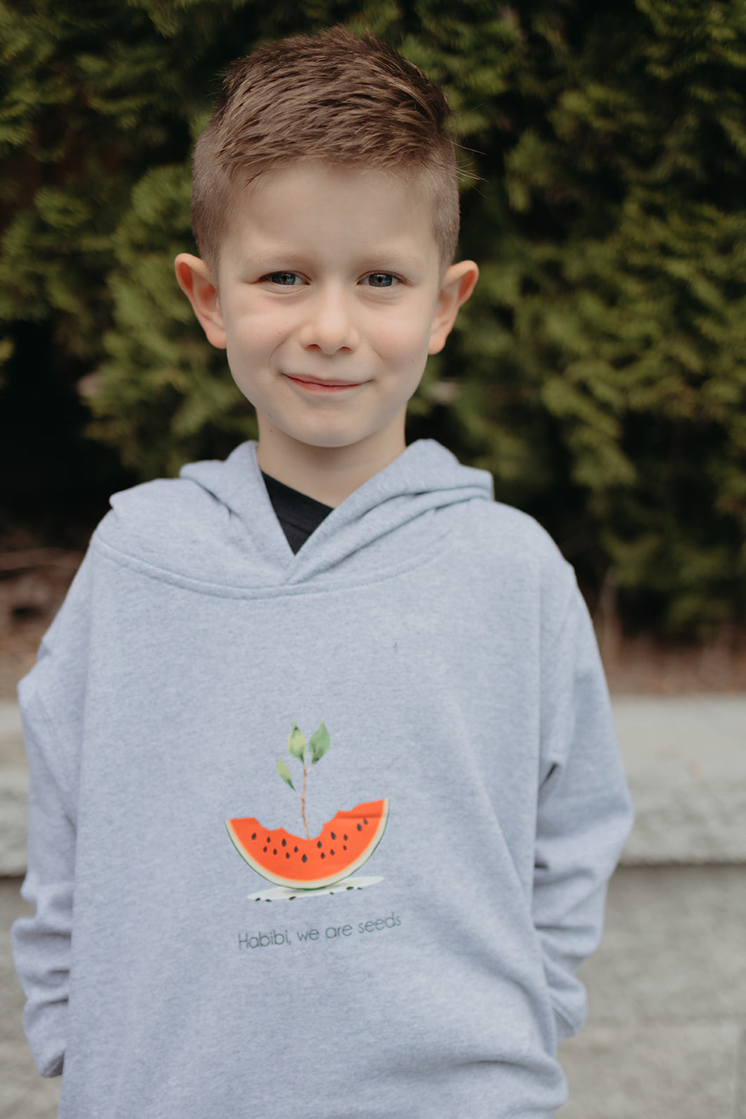 Kids Watermelon Hoodie (Pink or Grey)
