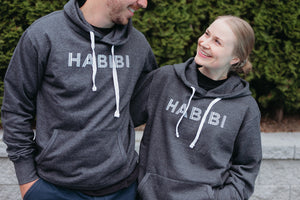 Adult Unisex Habibi in Kuffiya print Hoodie with Definition on the back