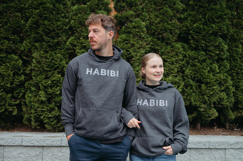 Adult Unisex Habibi in Kuffiya print Hoodie with Definition on the back