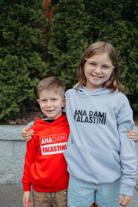 Kids Ana Dami Falastini Hoodie (Red)
