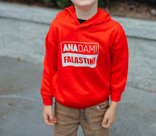 Kids Ana Dami Falastini Hoodie (Red)