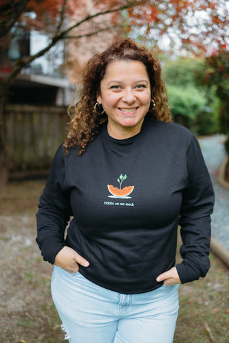 Adult Unisex Watermelon Crewneck Sweater (Black)