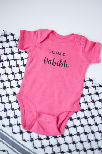 Baba's or Mama's Habibti Baby Onesie (Pink)