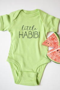 Little Habibi Onesie (Black, Grey, Green and White)