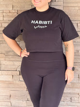 Load image into Gallery viewer, Habibti Crop Top (Black)