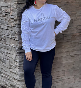 Unisex Habibi Long-Sleeve T (White)