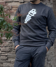 Load image into Gallery viewer, Unisex Habibi Crewneck (Charcoal) Lebanon Map