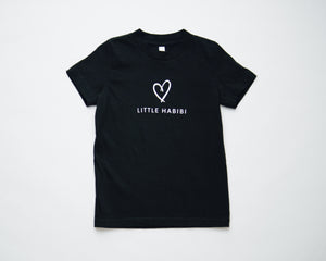 Kids Little Habibi Heart T-shirt Black