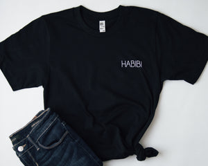 Unisex Adult Habibi T-shirt Black - Small Side Logo