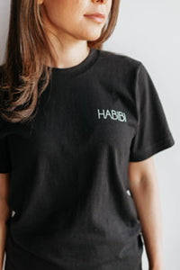 Unisex Adult Habibi T-shirt Black - Small Side Logo