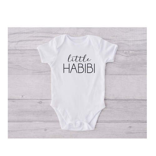 Baby Little Habibi Onesie White