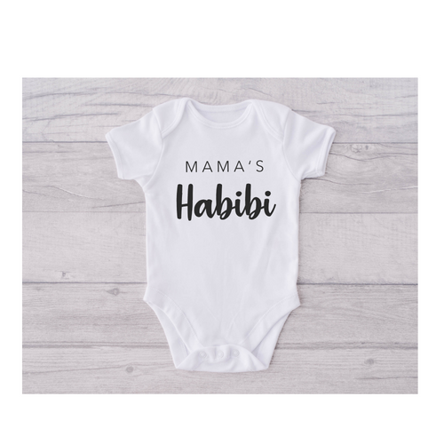 Baby Onesie Mama's Habibi White